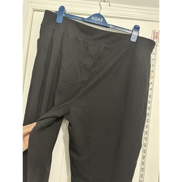 Chicos Weekend 3 Black Slinky Stretch Wide Leg Pull On Pants Women's XL - Picture 7 of 8